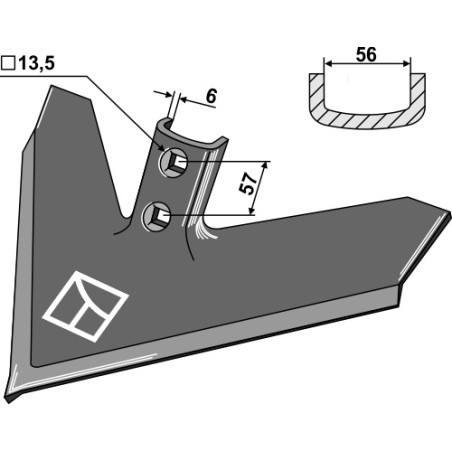 Soc triangulaire 457 x 6 - John Deere - N 182038