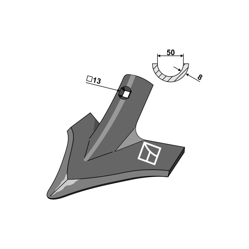 Soc triangulaire 240mm - Väderstad - 165038