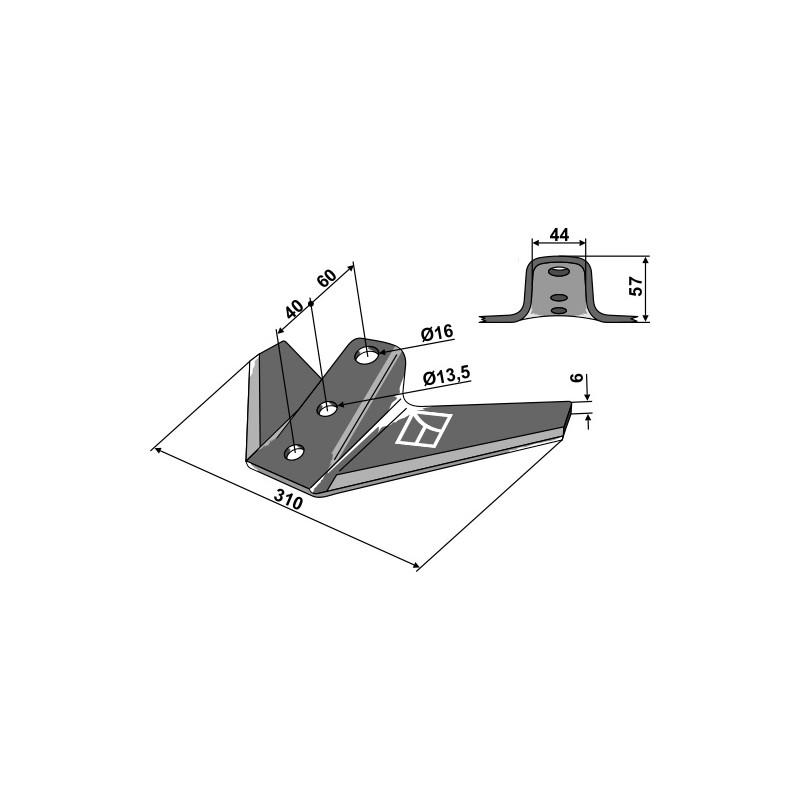 Soc triangulaire - Kverneland - KK301123R