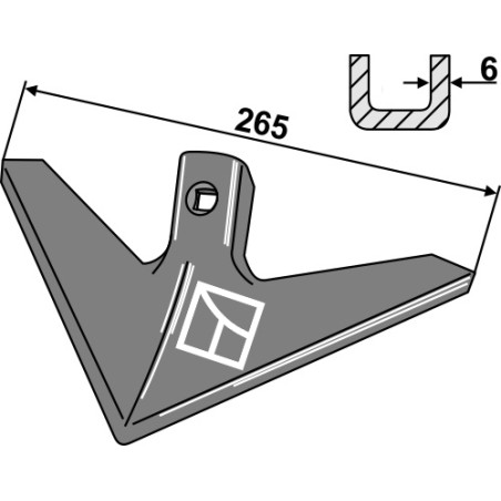 Soc triangulaire 265mm - Bednar - KM060086