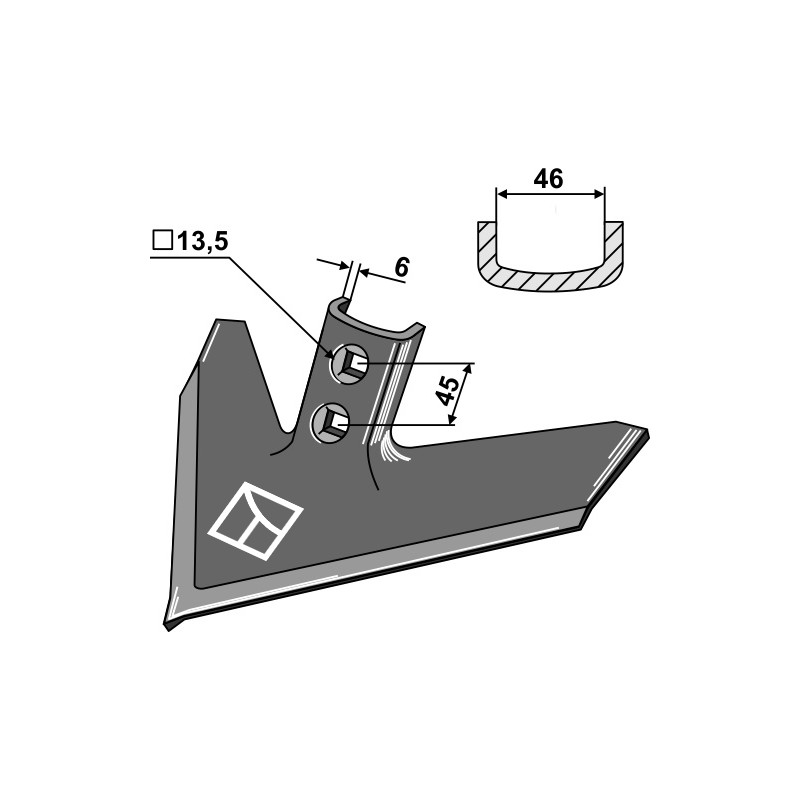 Soc triangulaire 280 x 6 - Maschio / Gaspardo - F20120154