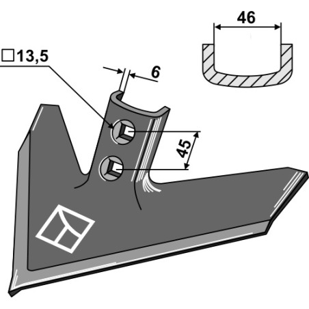 Soc triangulaire 280 x 6 - Maschio / Gaspardo - F20120154