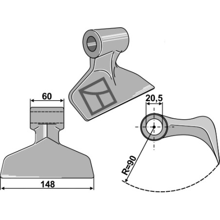 Marteau broyeur - modèle nouveau - Maschio / Gaspardo - 03400405