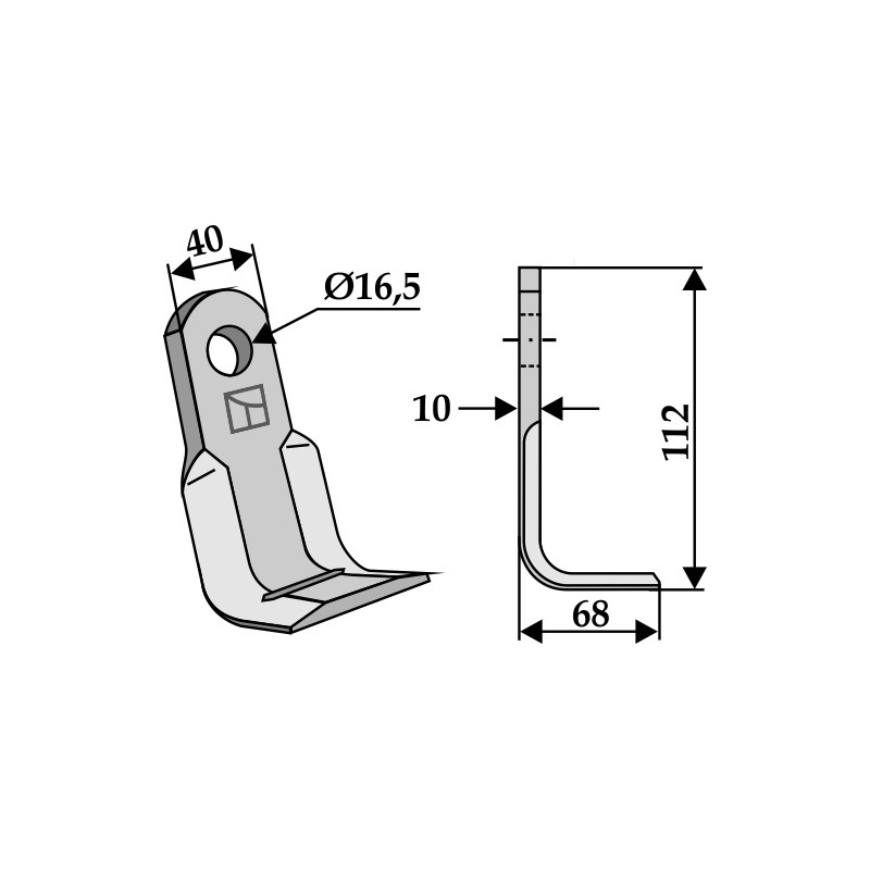 Couteau équerre - AG002745