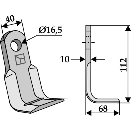 Couteau équerre - AG002745