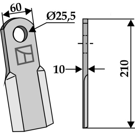 Couteau droit - AG002632