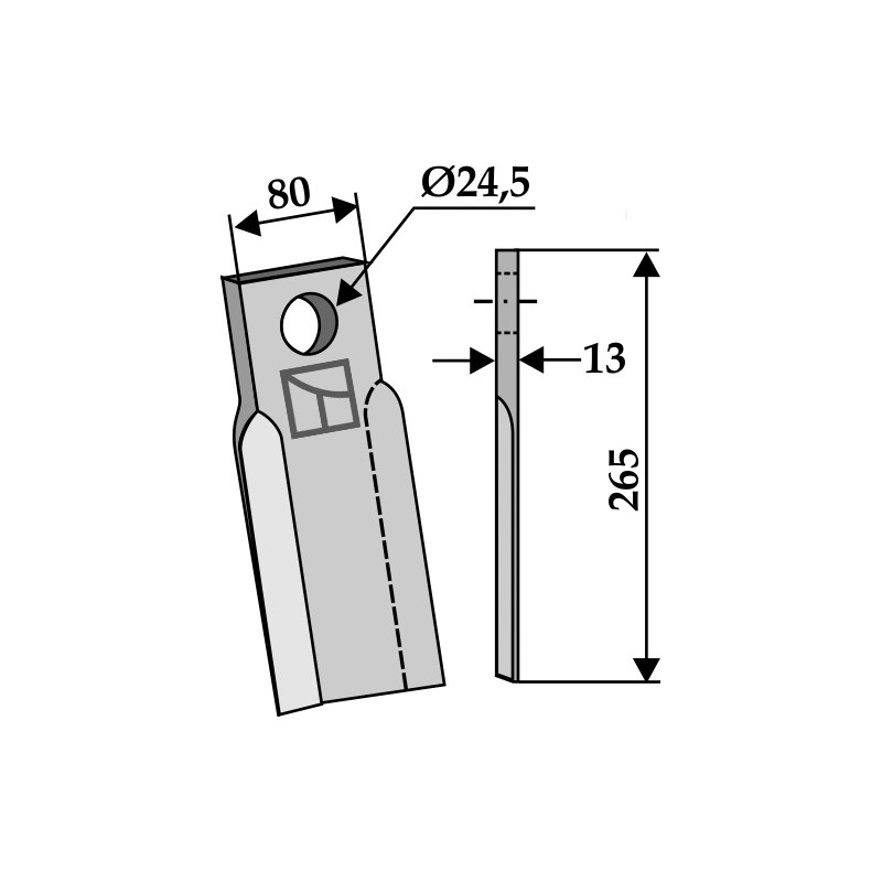 Couteau droit - AG002434