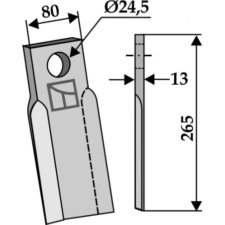 Couteau droit - AG002434