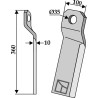 Couteau-broyeur torsadé - long - gauche