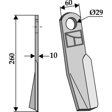 Fléau - gauche - AG002331