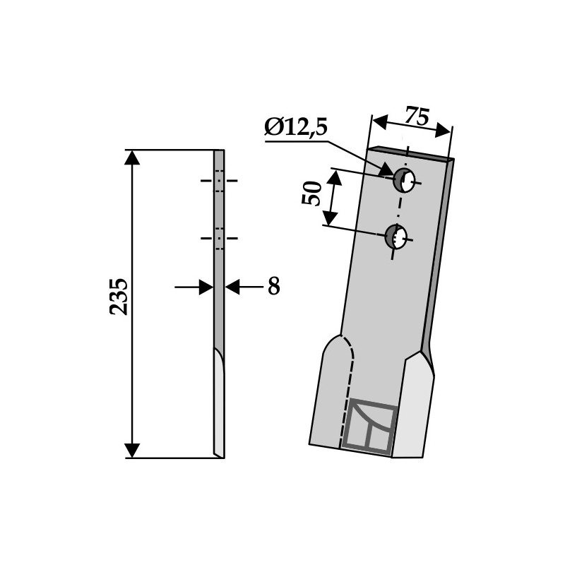 Fléau, gauche - AG002313