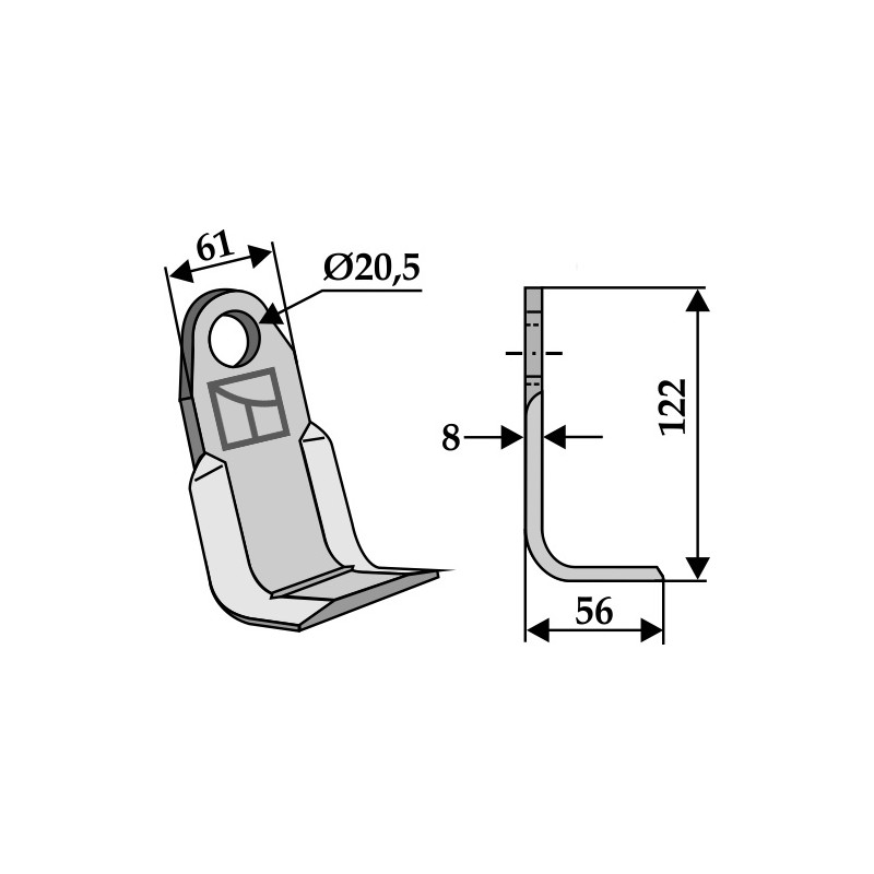 Couteau équerre - AG002305