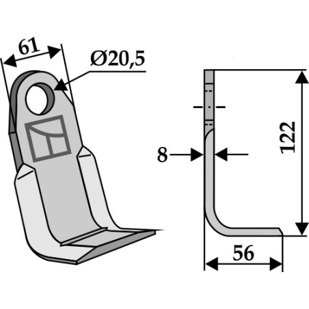 Couteau équerre - AG002305