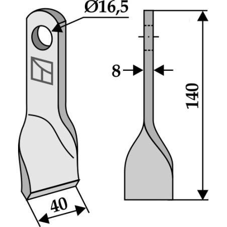 Couteau torsadé - Kuhn - 360.150.91