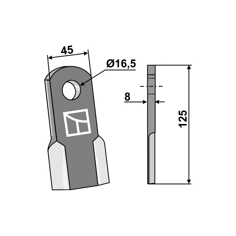 Couteau droit - AG002173