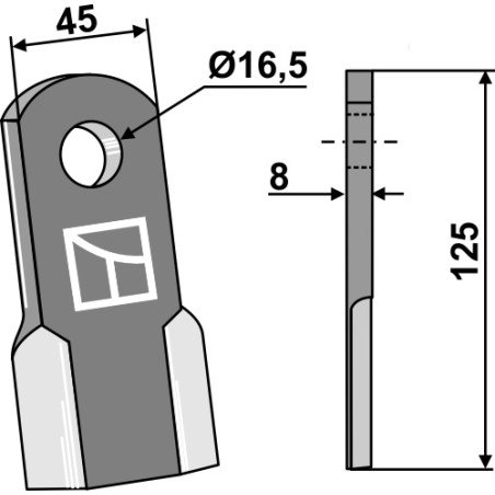 Couteau droit - AG002173