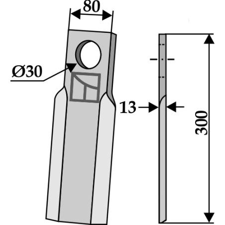 Couteau droit - AG002138