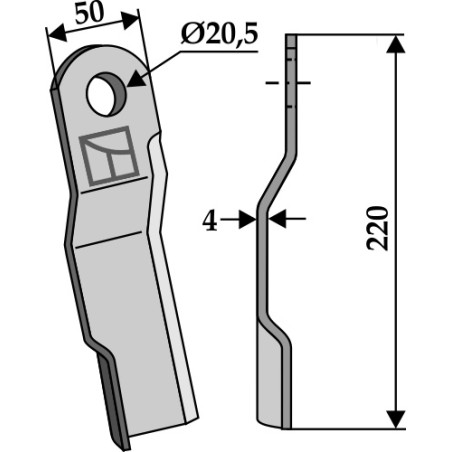 Couteau, gauche