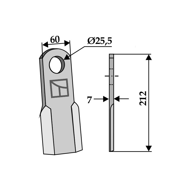 Couteau droit - AG001856