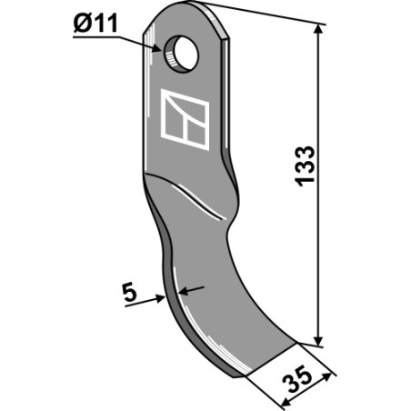 Couteau tordadé - Kverneland - MA6100077