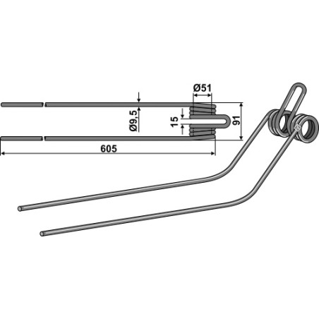 Dent de fenaison - Kuhn - 57562500 / K8013670