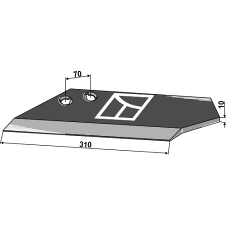 Aileron de rechange - type Landsberg-Pöttinger, gauche - Landsberg - 965.50.020.0