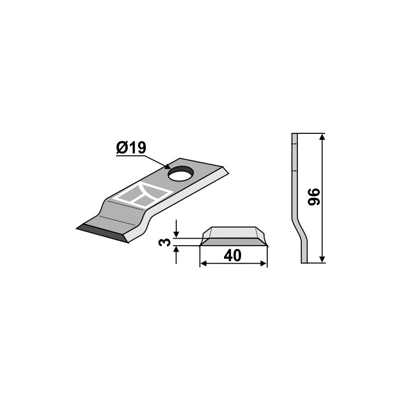 Couteau pour faucheuse - Kverneland - KT4187000001