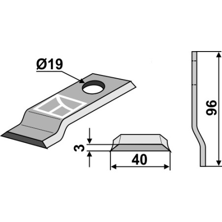 Couteau pour faucheuse - Kverneland - KT4187000001