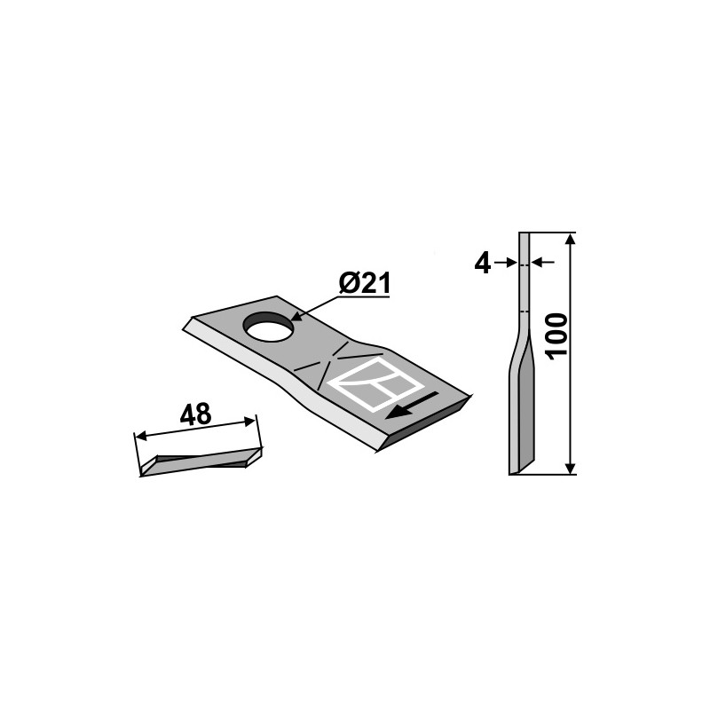 Couteau pour faucheuse - Pöttinger - 434974 / 434978