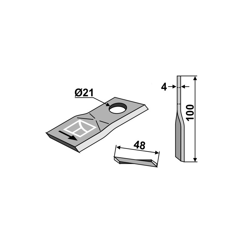 Couteau pour faucheuse - Pöttinger - 434973 / 434977