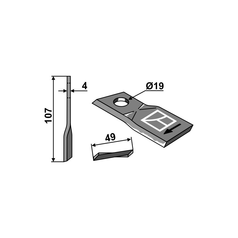 Couteau pour faucheuse - Pöttinger - 434986