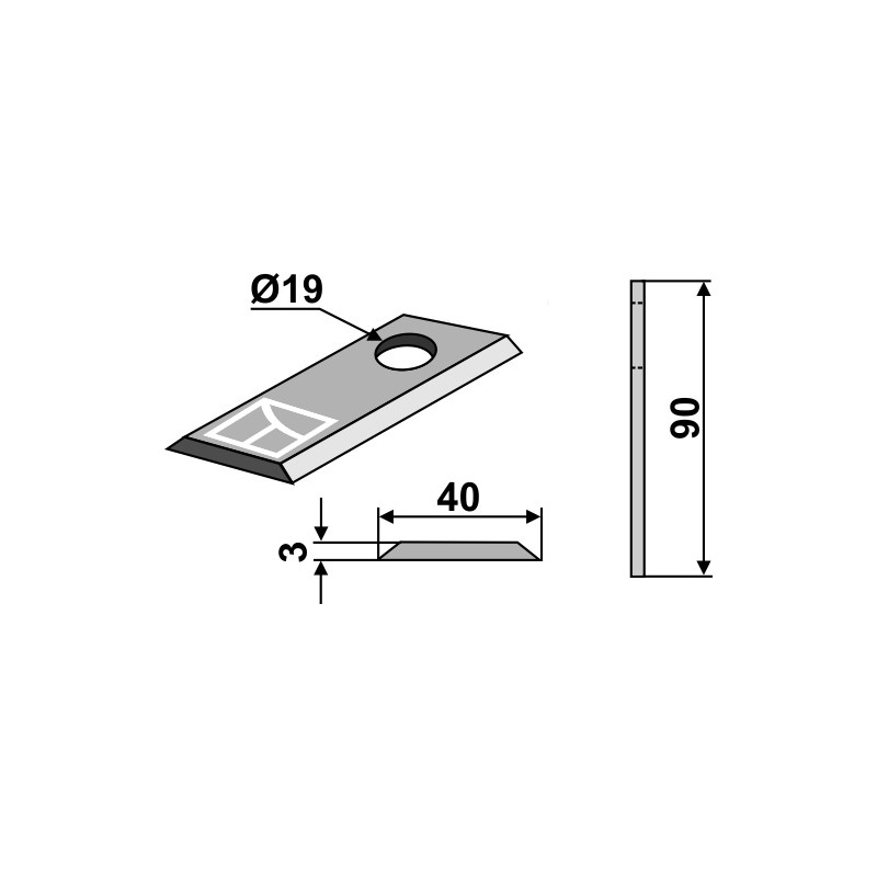 Couteau pour faucheuse - IHC - 1133937R1 / 3101549R1