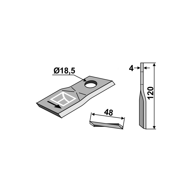 Couteau pour faucheuse - Pöttinger - 434988