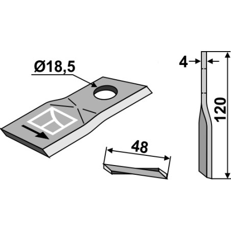 Couteau pour faucheuse - Pöttinger - 434988