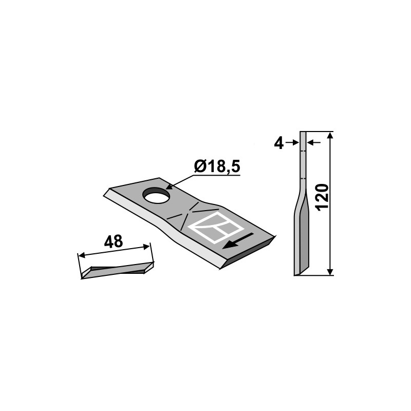 Couteau pour faucheuse - Pöttinger - 434989