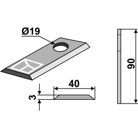 Couteau pour faucheuse - Pöttinger - 434992