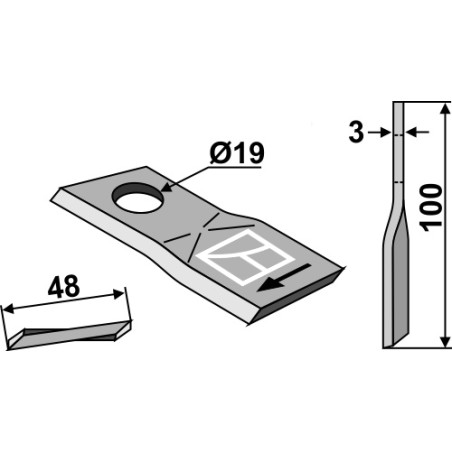 Couteau pour faucheuse - Pöttinger - 434984