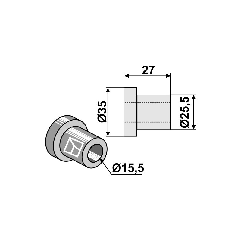 Entretoise interne - Bomford - 09.894.01