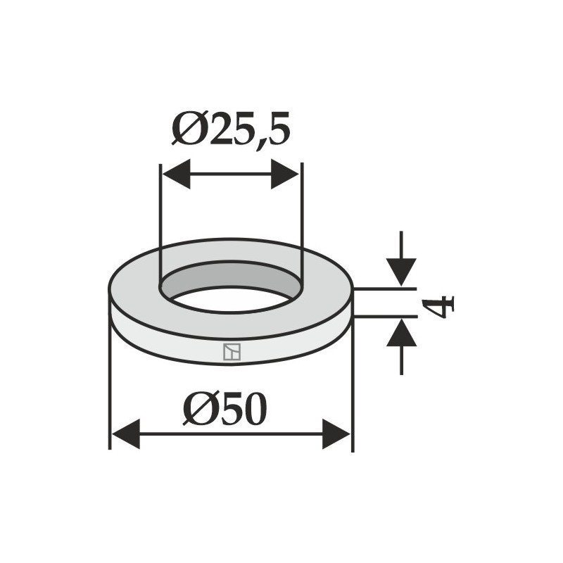 Rondelle Ø50x4xØ25,5 - Agrimaster - 3000178