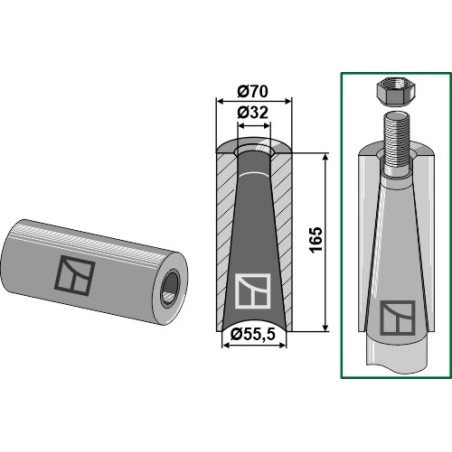 Entretoise à souder - AG005573