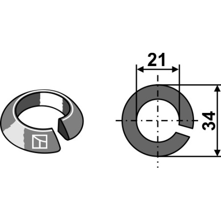 Rondelle-ressort conique