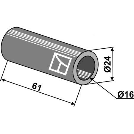 Entretoise d'écartement Ø24 - Mulag - TM60-07-0224