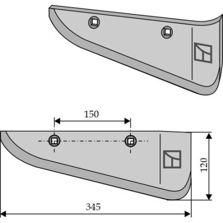 Socs pour arracheuses de betteraves, modèle droit - Kleine - X4-06-21-02