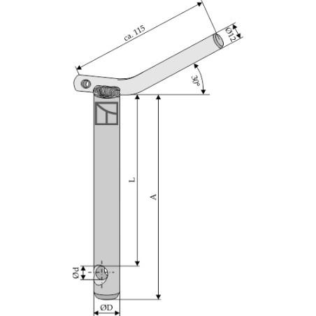 Pitons de sûreté pour barres de poussée - AG011183