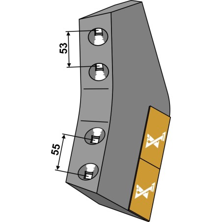 Aileron à soc long - Widia - droite - AG003522