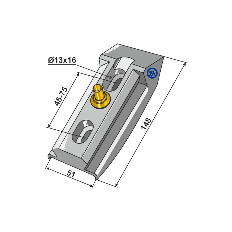 Adaptateur compl. - Serie 410 - Bourgault 410-QCA-5010