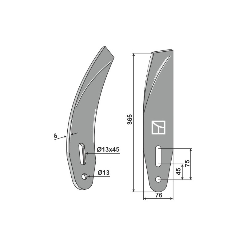 Déflecteur lateral - droit - AG003109