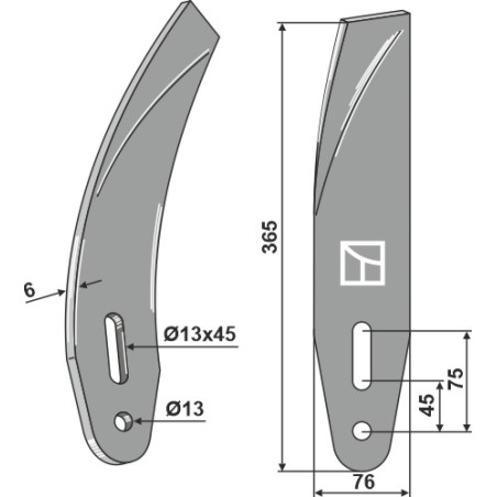 Déflecteur lateral - droit - AG003109