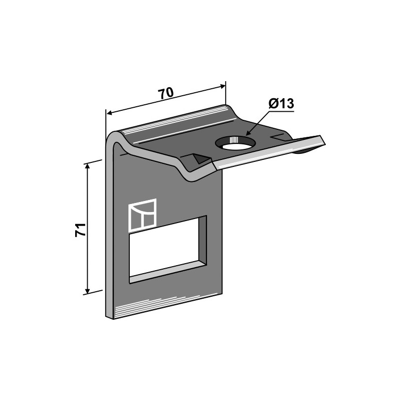 Bride de fixation pour dent 45 x 12 - AG004153