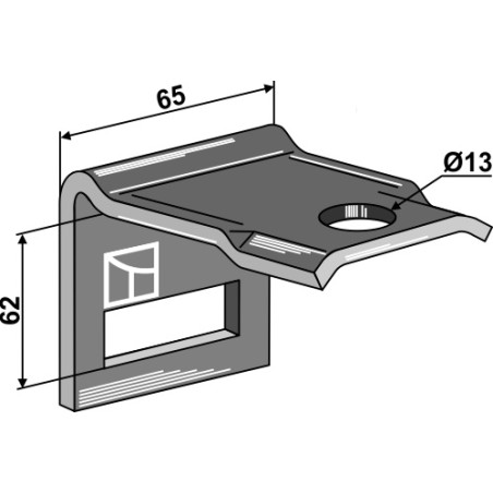 Bride de fixation pour dent 45 x 12 - AG004158